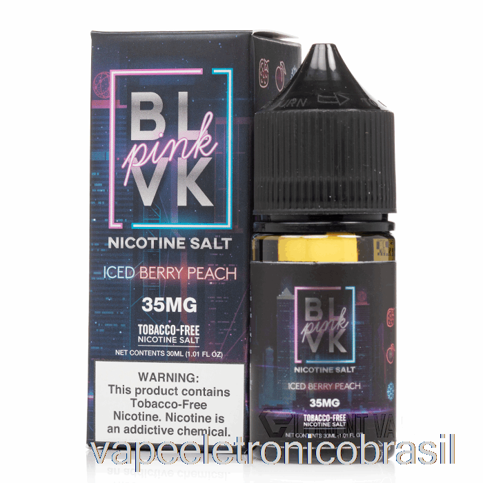 Vape Vaporesso Sal De Pêssego Com Frutas Geladas - Blvk Pink Series - Blvk - 30ml 35mg